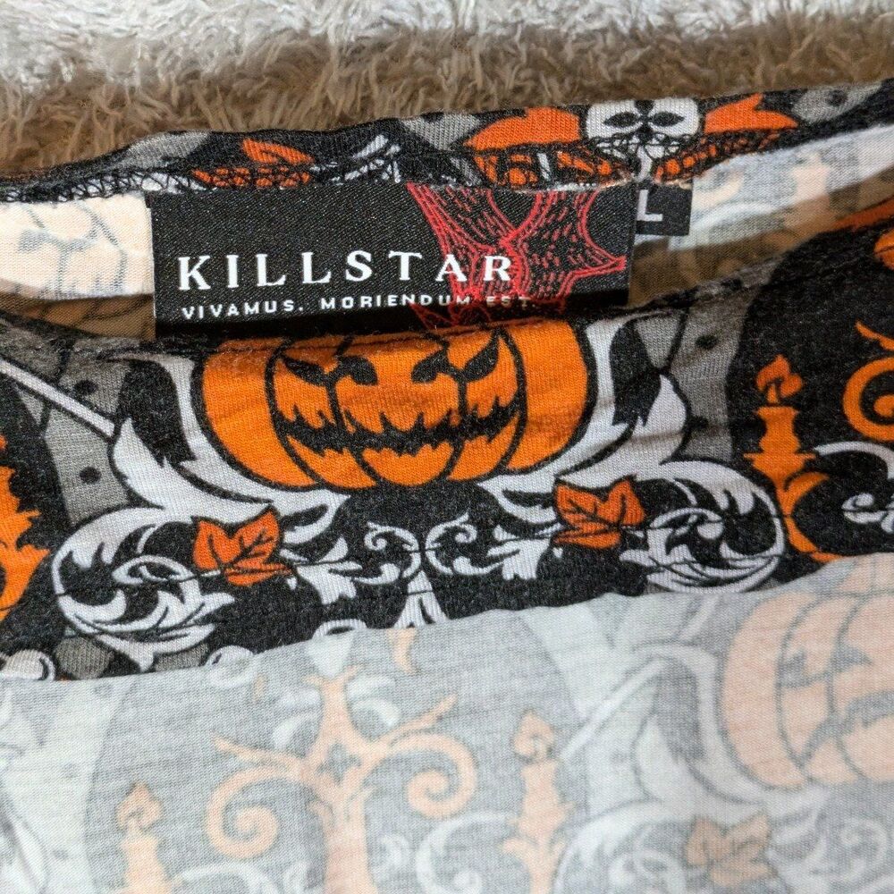 Killstar Fascinate Crop Top Size Large halloween pumpkin goth - Picture 3 of 8